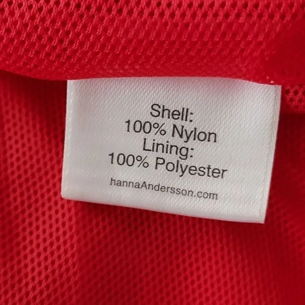 Hanna Andersson Kids Orange Hooded Windbreaker Full Zip Lightweight‎ Jacket Coat